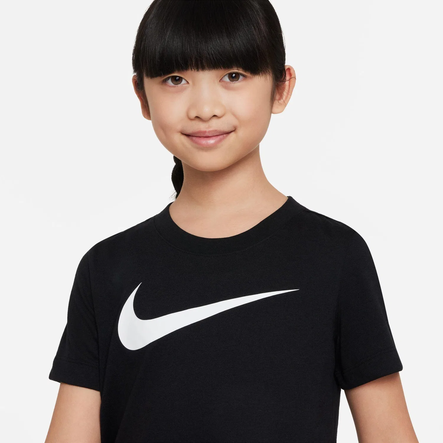 Детская футболка с длинным рукавом SWOOSH-T-SHIRT FUR JUGENDLICHE CW6941-010 Nike, Schwarz — фото 3
