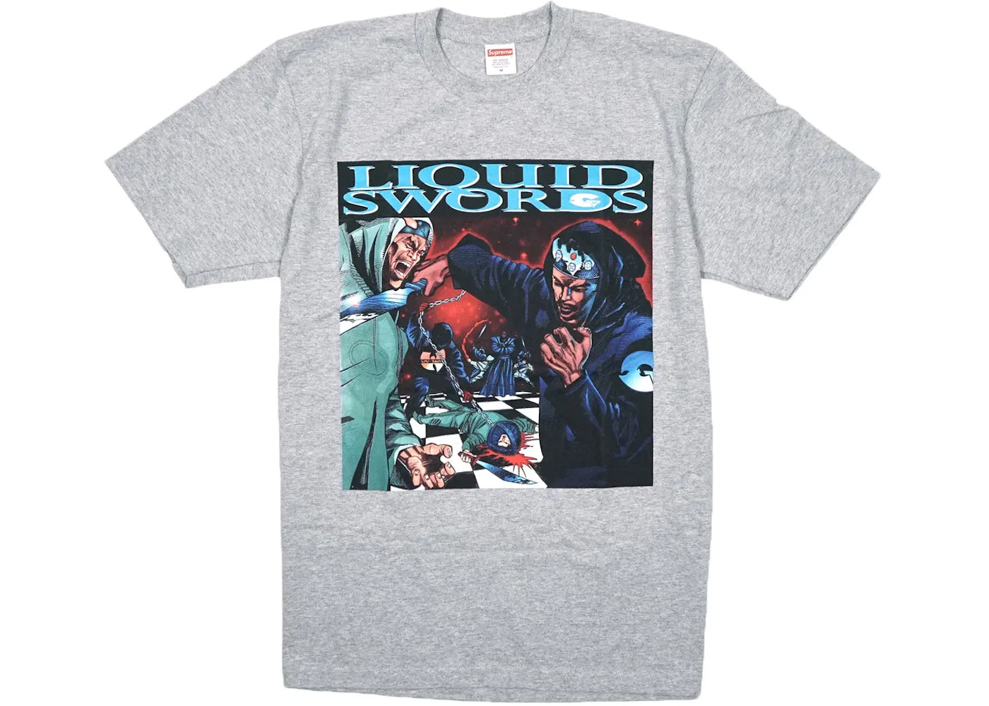 Мужская футболка с принтом Liquid Swords Supreme, Heather Grey