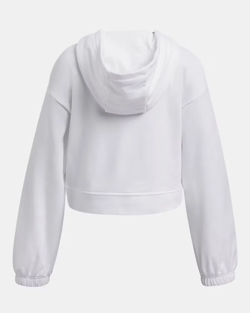 Худи из легкого футера с теплой подкладкой и спущенным плечом UA Rival Terry UnderArmour, White — фото 3