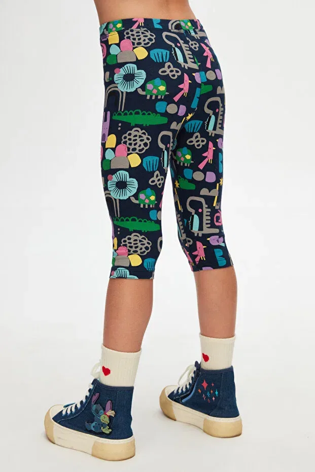 Детские леггинсы для девочек с принтом Cutouts animal Lovetti, Patterned — фото 3