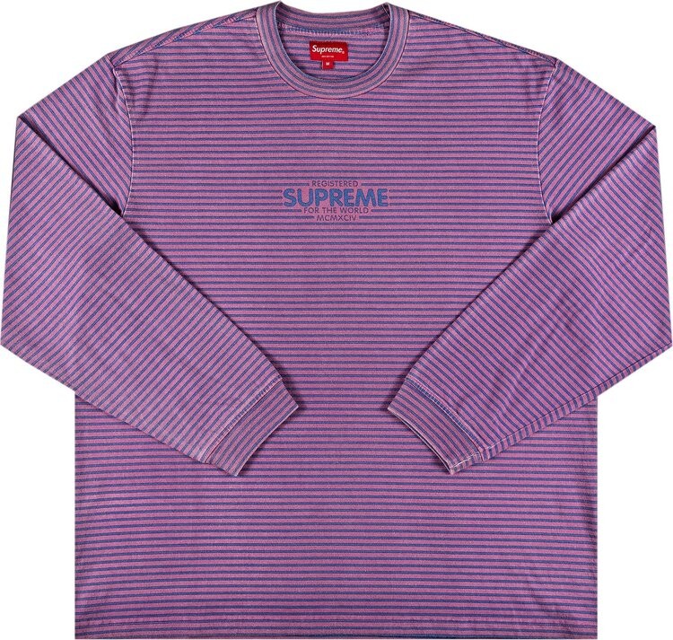 

Лонгслив Supreme Micro Stripe Long-Sleeve Top 'Pink', розовый