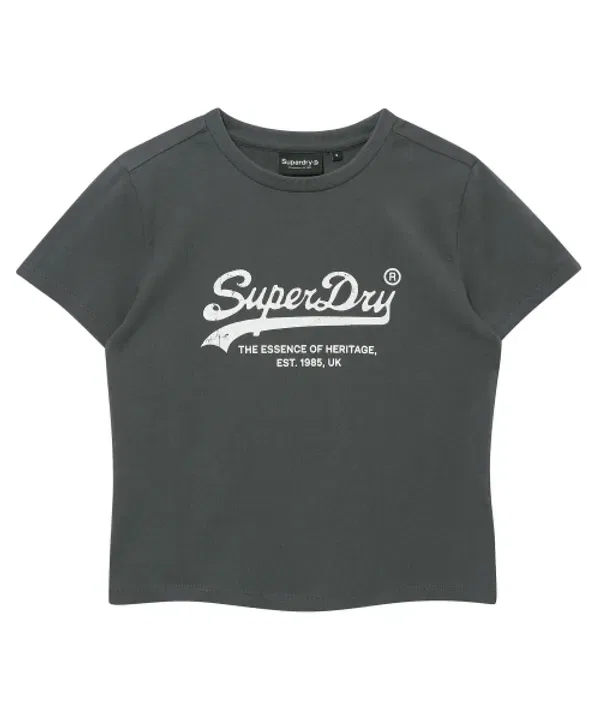 Футболка с логотипом Essentials, Superdry, угольный — фото 2