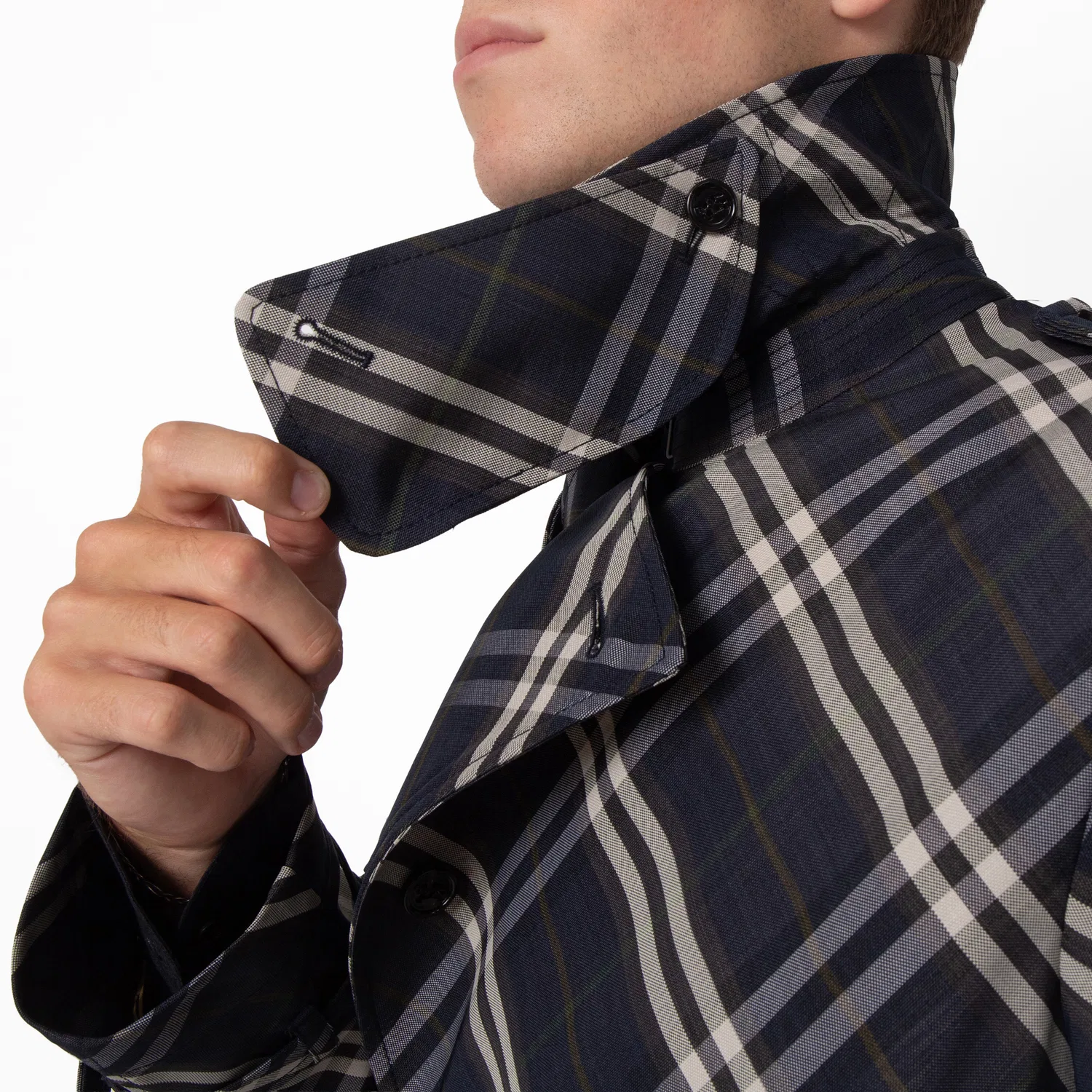 Пальто-тренч Burberry Check Long Belted Trench Coat Burberry, Indigo Ip Check — фото 2