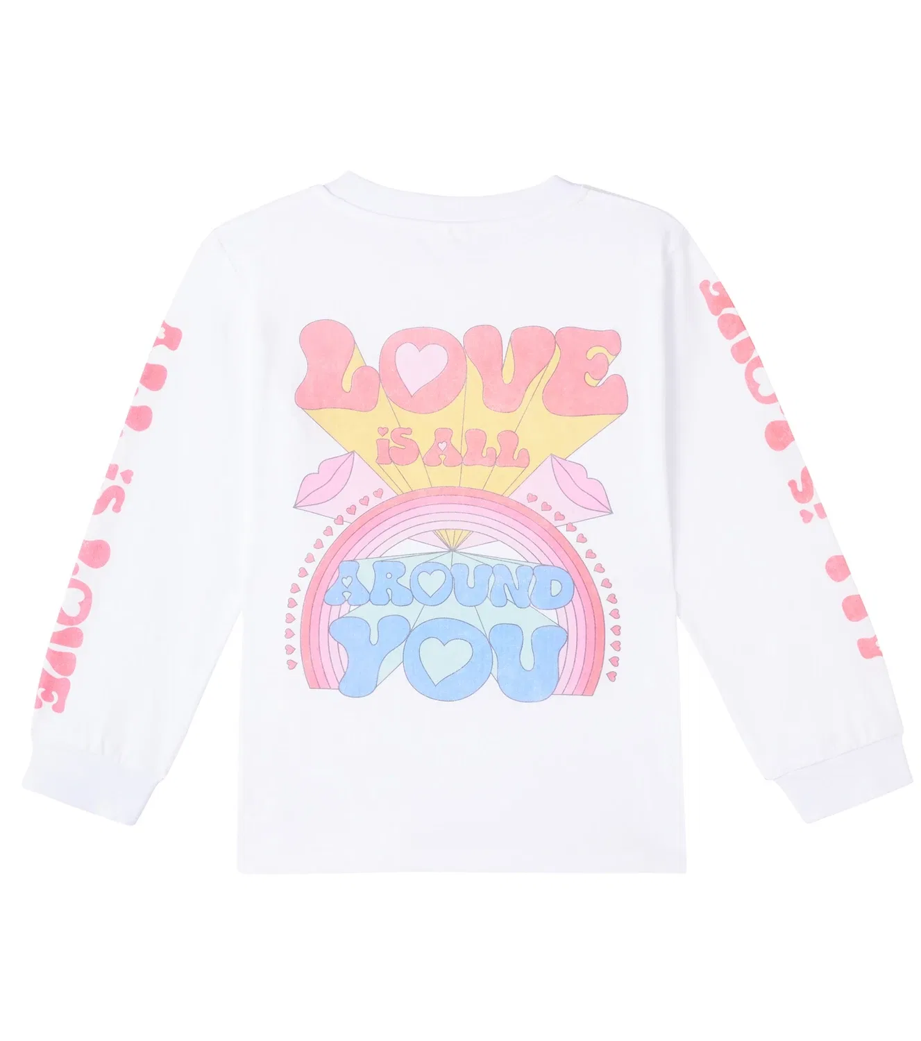 Свитшот с принтом Stella Mccartney Kids, белый — фото 3