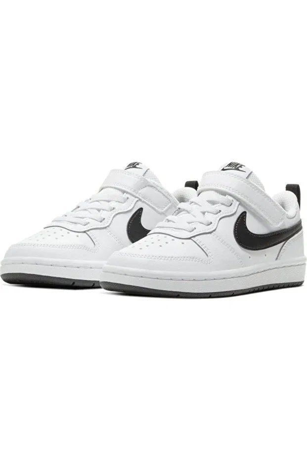 Детские кроссовки для девочек с шнуровкой Nike Court Borough Low 2 (PSV), White