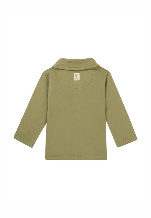 Футболка хлопковая Long sleeved top Noppies, Oil Green, зеленый — фото 2
