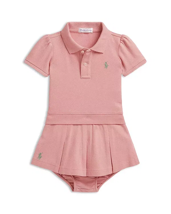 Детский комплект для девочек с принтом Polo Girls' Stretch Mesh Polo Shirt & Skort Ralph Lauren, розовый