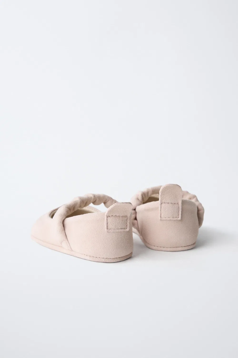 Кожаные балетки ZARA, Pink — фото 4