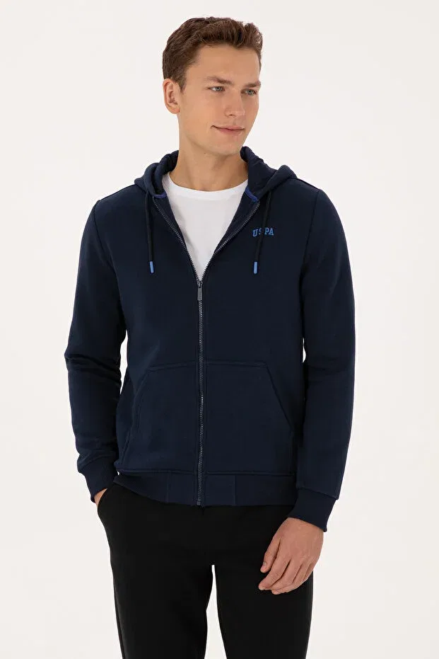 Мужской кардиган ribbed knitted U.S. Polo Assn., Navy Blue