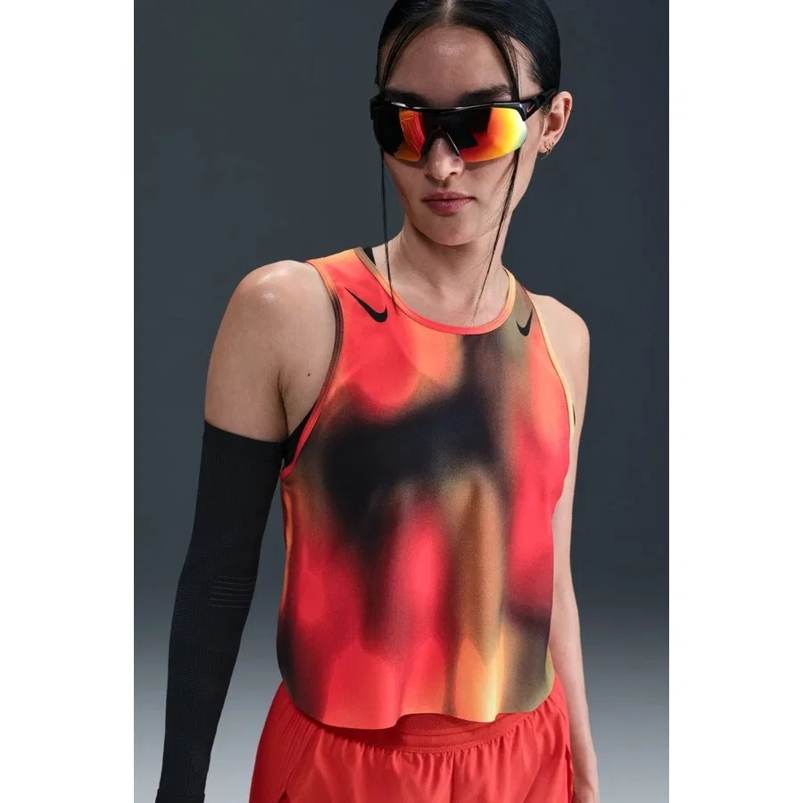 Женский топ-кроп без рукавов Dri Fit Adv Art Crop Womens Tank Red Nike, Красный