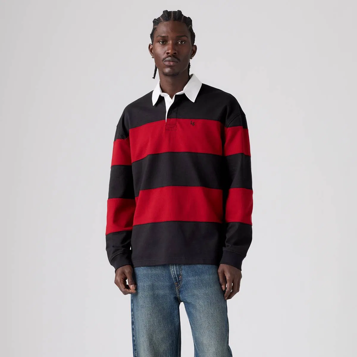 Сборная регбийная футболка Levi's, Jesse Jet Black - Multi-Color — фото 3