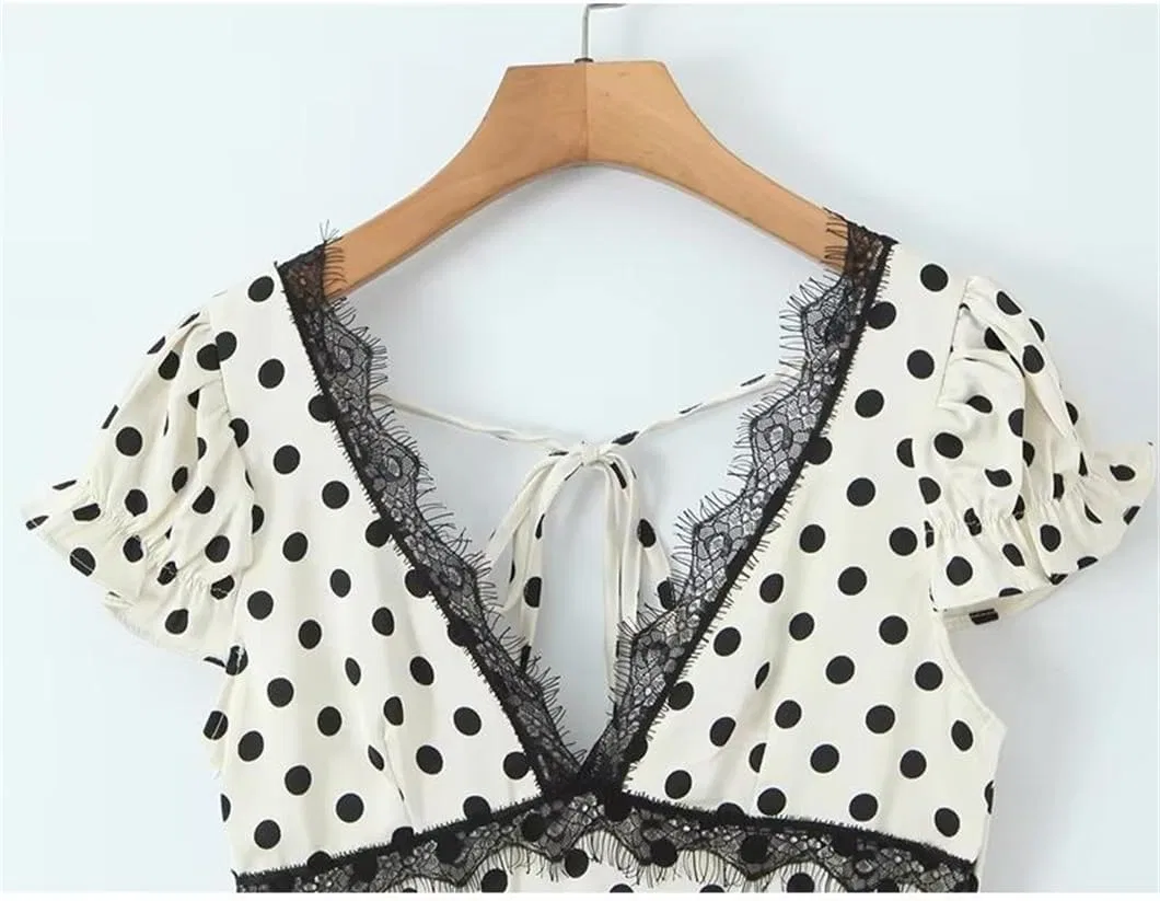 Женское платье А-силуэта с кружевной отделкой, Polka Dot — фото 3