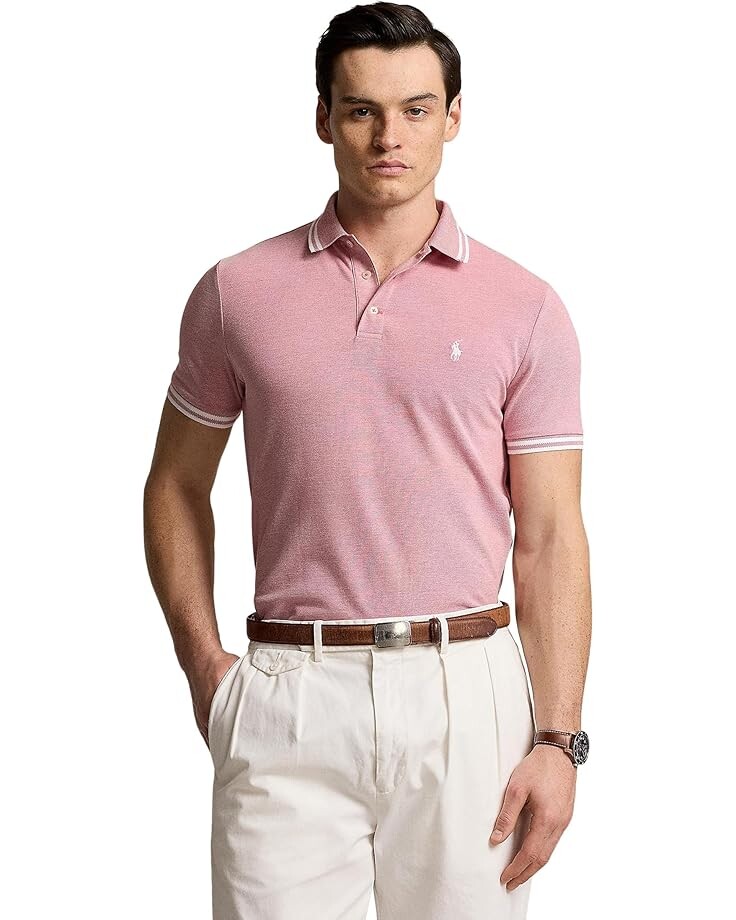 

Поло Polo Ralph Lauren Classic Fit Stretch Mesh Polo Shirt, цвет Adirondack Berry/White