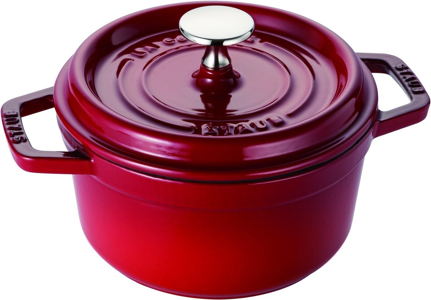 

Staub La Cocotte Round 40511-488 Pico Cocotte Round Cherry, 6,3 дюйма (16 см), маленький, литье обеими руками, эмалированная кастрюля, совместимость с индукционной индукцией, аутентичный японский продукт