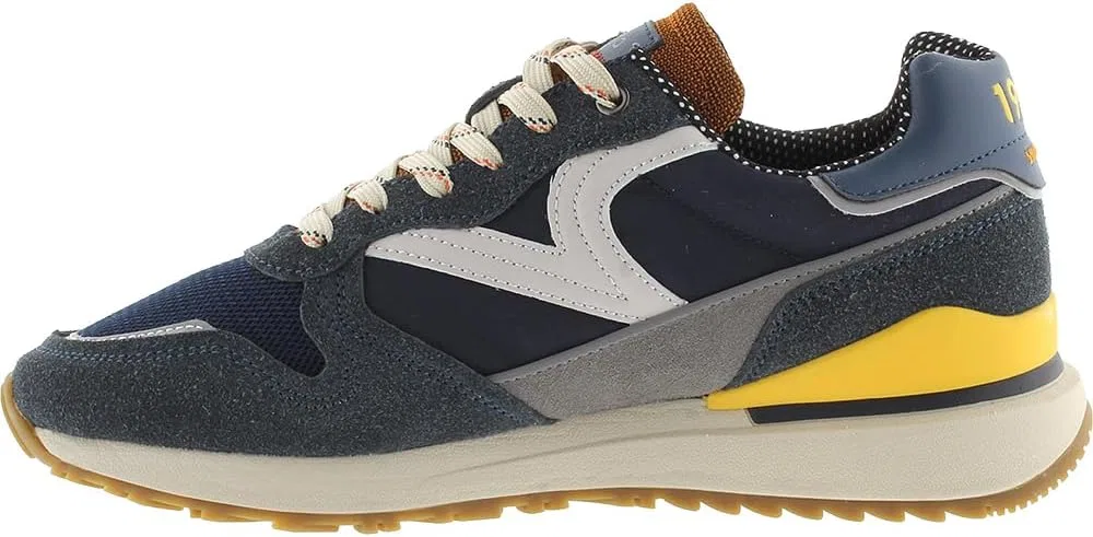 Мужские низкие кроссовки Victoria 1985 Low-Top Leggera из нейлона, цветной и натуральной кожи с ретро-логотипом, артикул 8802111, Navy Blue — фото 3