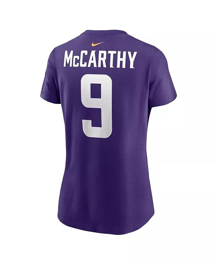 Женский J . Футболка Mc Carthy Purple Minnesota Vikings на драфте НФЛ 2024 года, выбранная в первом раунде Имя Номер Nike, фиолетовый — фото 3