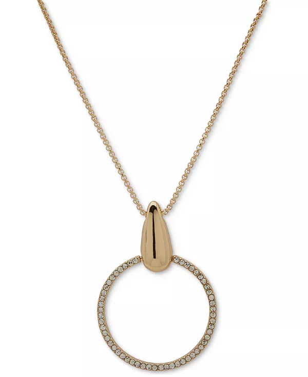 

Кольцо с паве, колье с подвеской 40 дюймов Dkny, white