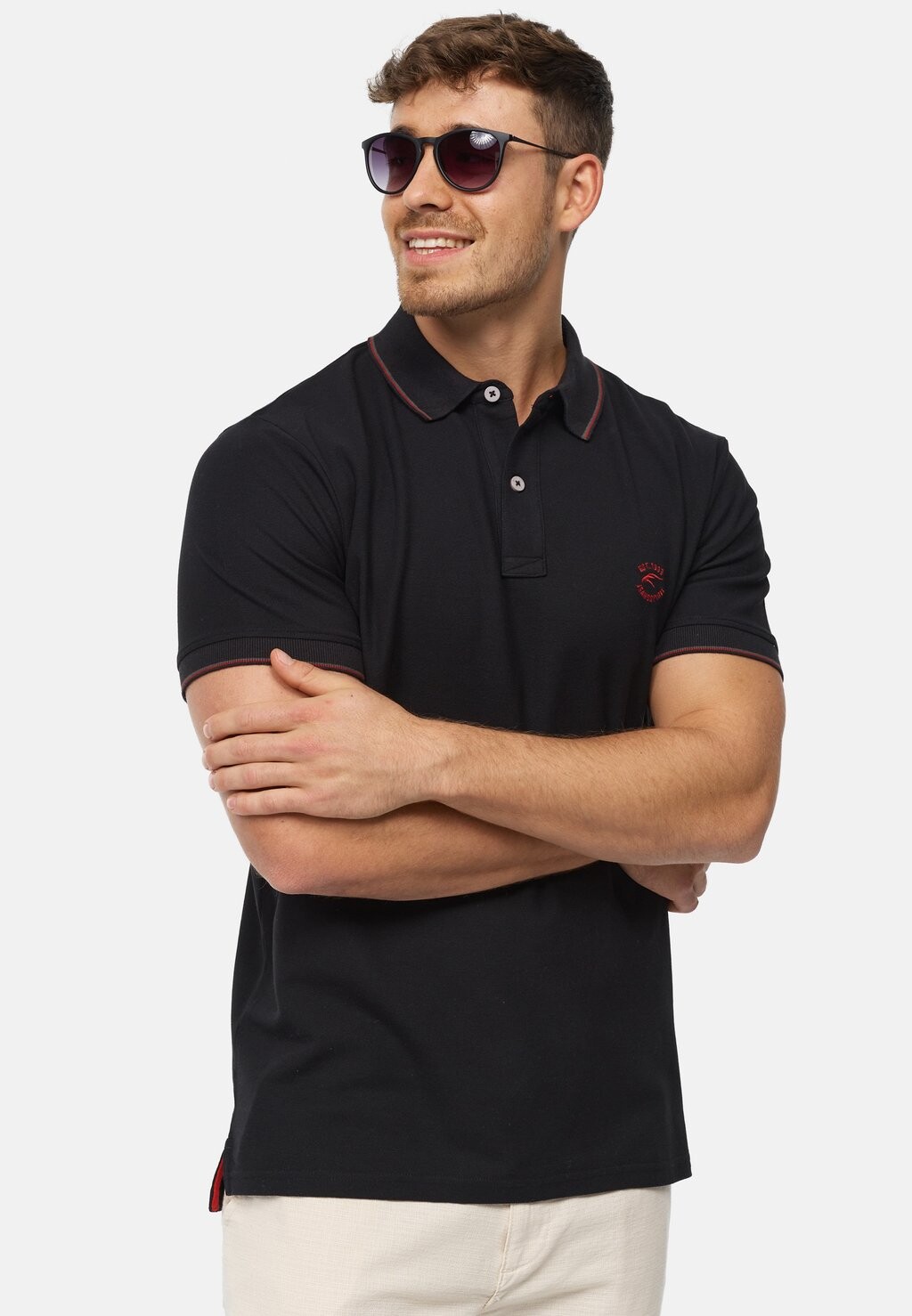 

Рубашка-поло WALLO INDICODE JEANS, цвет black