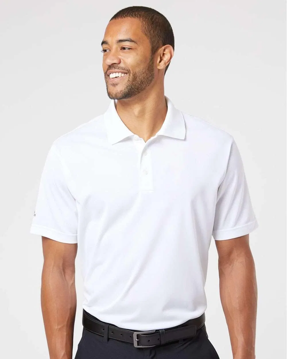 Поло мужское Climalite adidas, White/Black