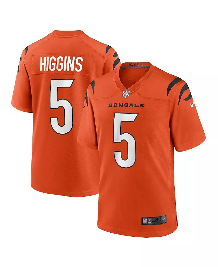 

Мужская футболка Te Higgins оранжевая альтернативная игровая форма Cincinnati Bengals Nike