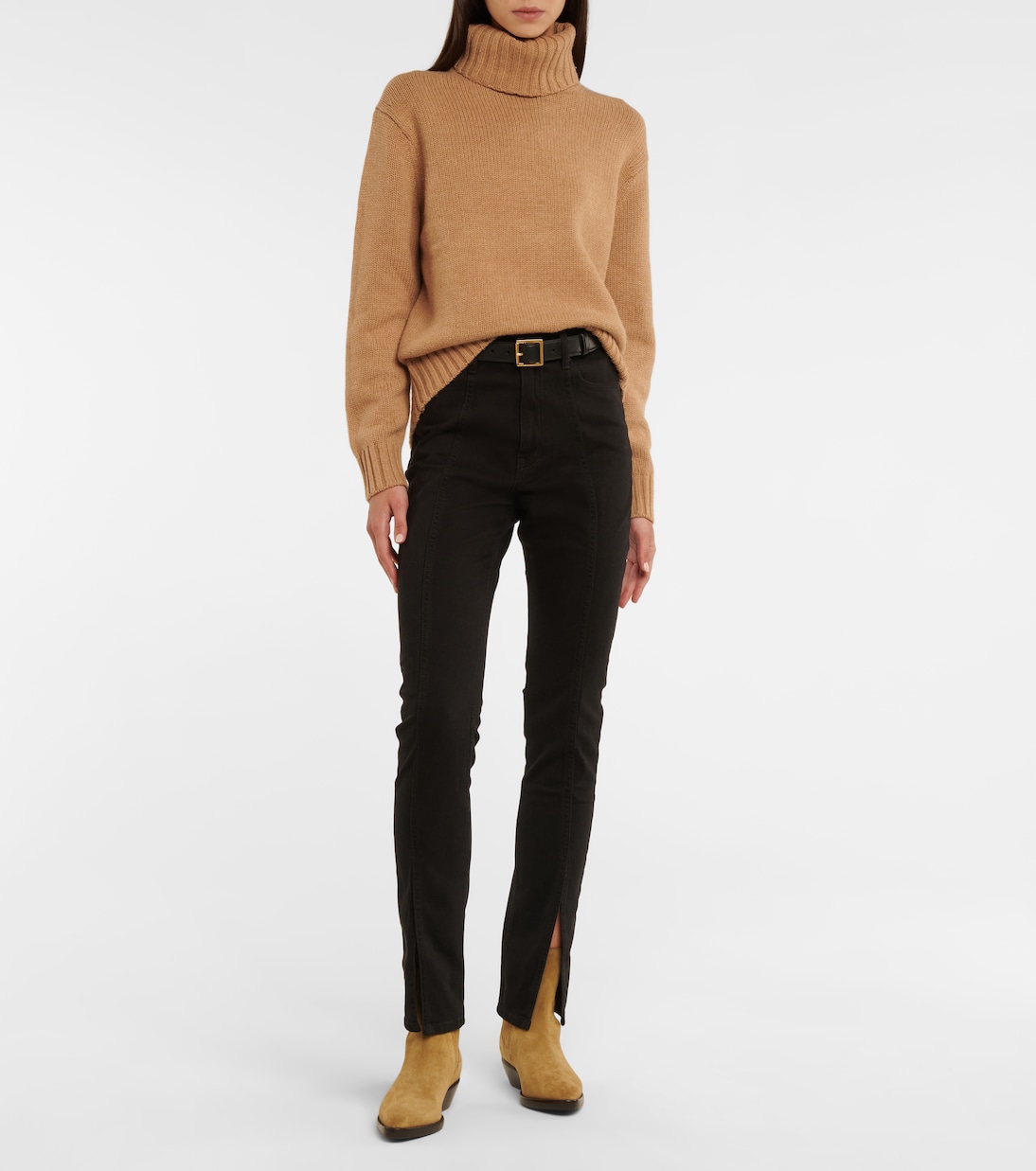 Узкие джинсы с высокой талией Polo Ralph Lauren, черный — фото 2