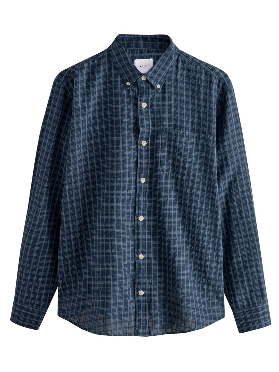 

Рубашка на пуговицах классического кроя Next, цвет Navy/Smoke blue