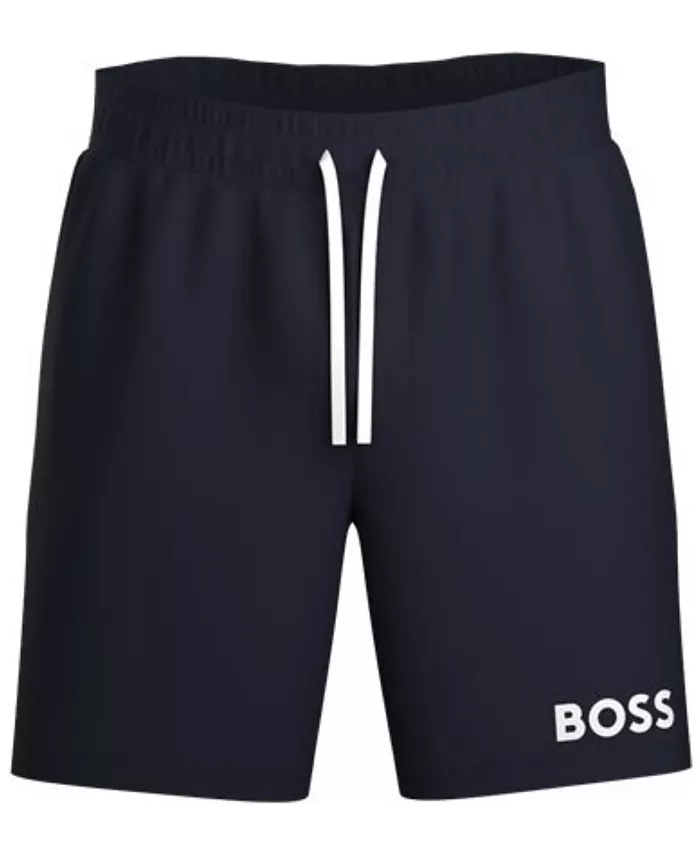 

Мужские шорты с логотипом на шнурке Hugo Boss, синий