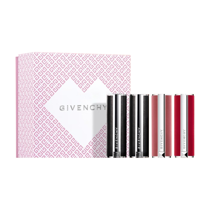 Givenchy Подарочный набор помад Heartfelt Between The Lips матовый Lambskin N306, Lambskin N333, Pink N27, Red N37 — фото 3