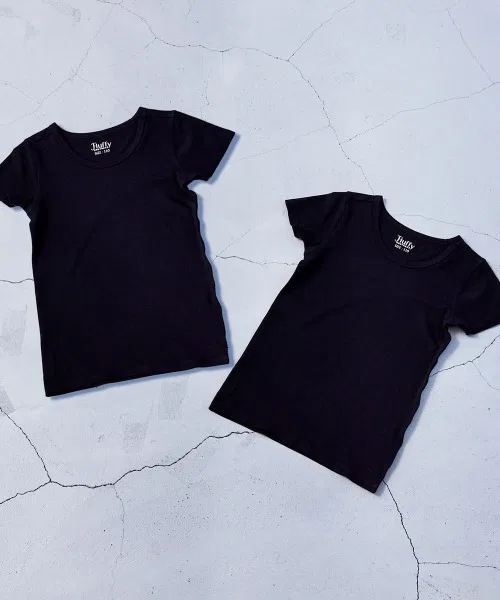 Футболка-основа с глубоким вырезом, Tencel, 2 шт, черный