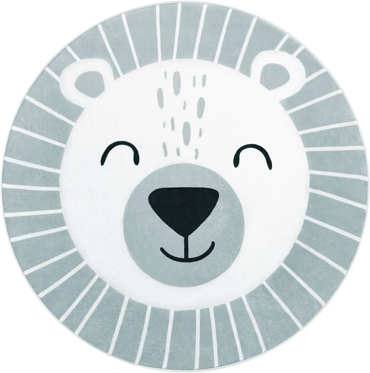 

Детский коврик Paco Home "Tosbik 481", круглый, игровой коврик, короткий ворс, мотив медведя, можно стирать, детская комната Ø 100 см, серый