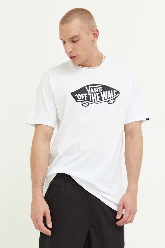 

Хлопковая футболка Vans, белый