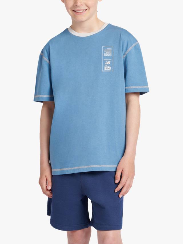 

Детская футболка с принтом в виде диаграммы New Balance, Heron Blue