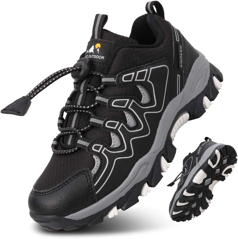 

Водонепроницаемые, противоскользящие кроссовки для походов и бега для мальчиков и девочек (для детей младшего и старшего возраста) Eggseed, черный