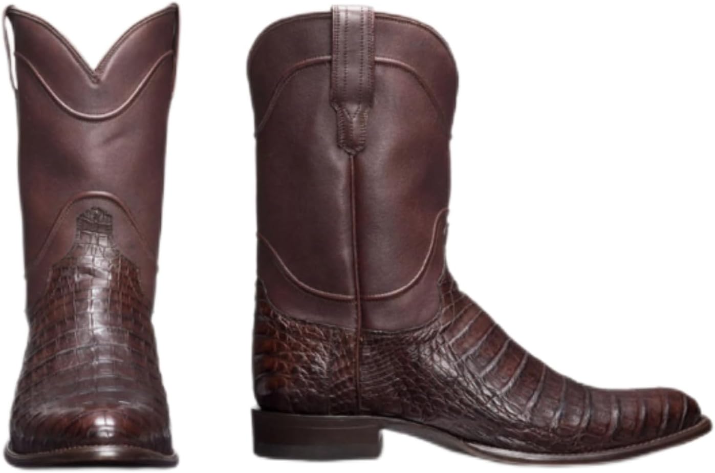 

RUMITY Ретро заостренные рыцарские сапоги, повседневная мода, мужские и женские водонепроницаемые кожаные ботинки, 38-48 (коричневый, 44)