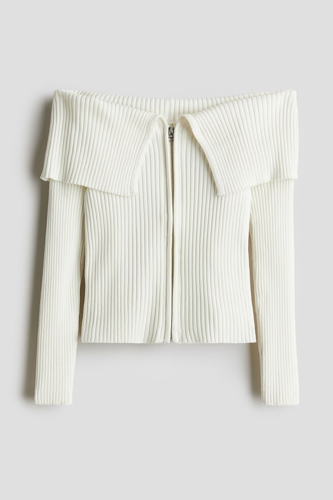 

Кардиган с открытыми плечами H&M, белый