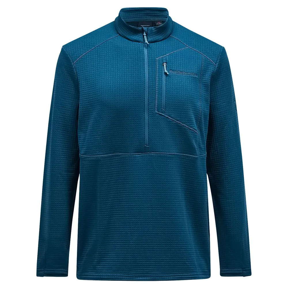 

Флис Peak Performance Trail Polartec half zip, синий