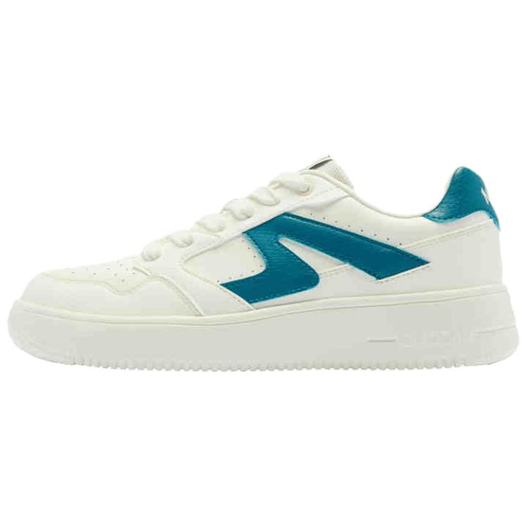 

QIAODAN Кроссовки Slip Resistant Cushioning Abrasion Resistant Lightweight Low Top Skateboard Shoes Men's White Cyan