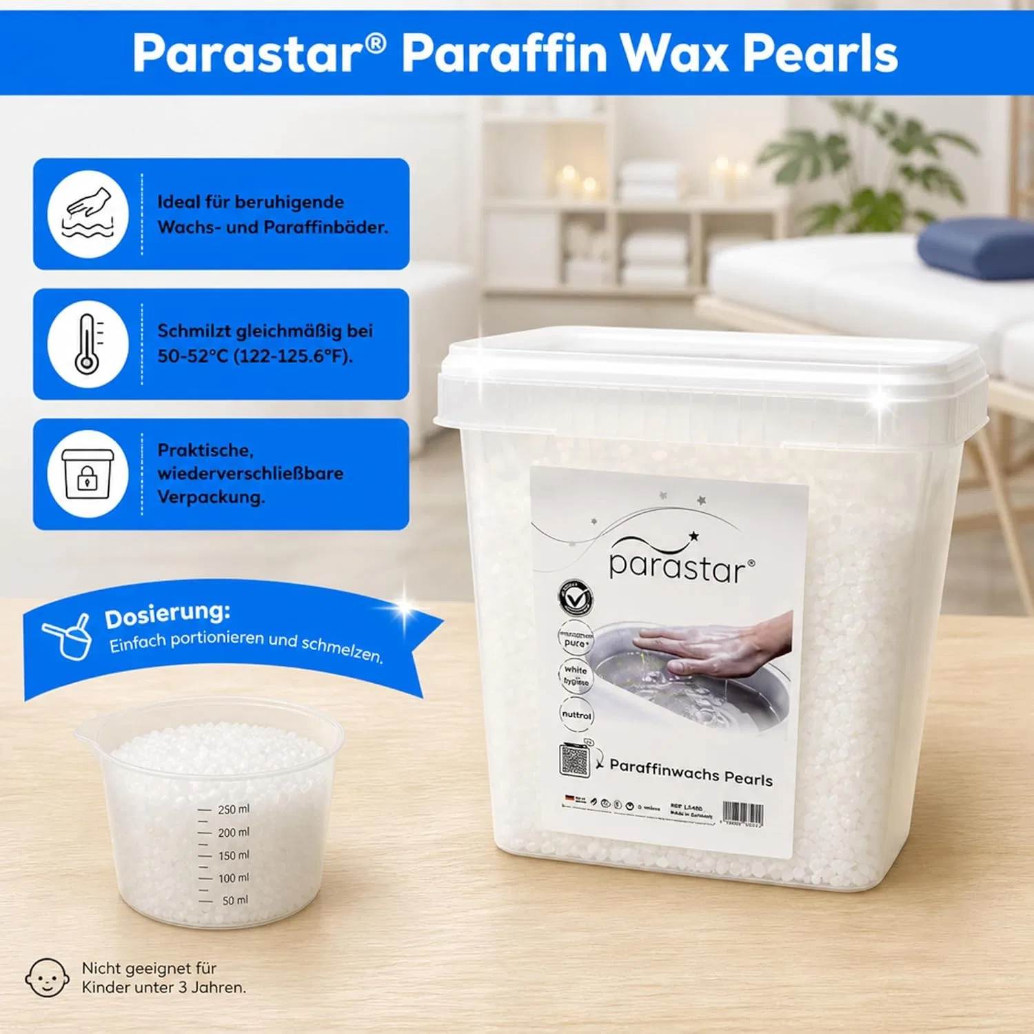 Парафиновые гранулы Parastar, 5 кг, для ванн ‎Atc Handels Gmbh — фото 2