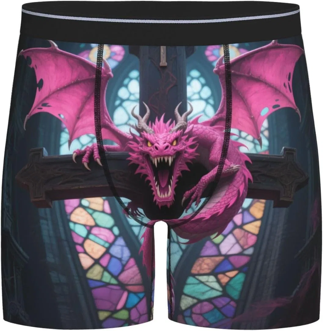 Боксеры с принтом дракона, Pink Dragon