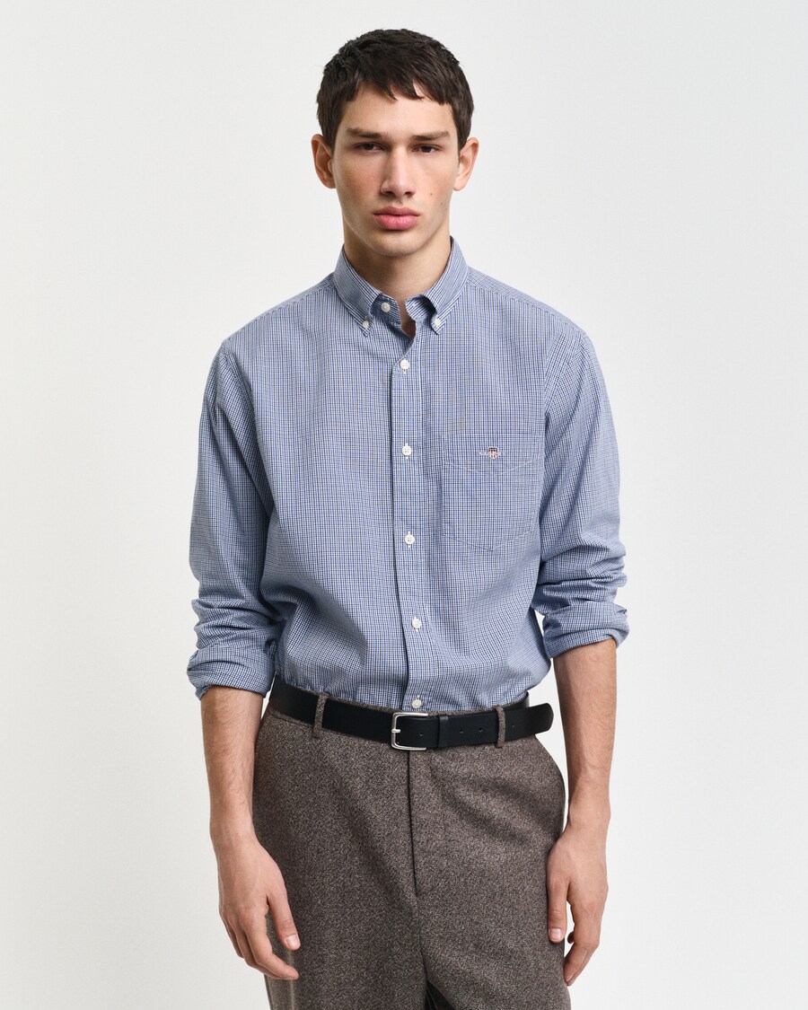 

Рубашка делового покроя Regular Fit GANT, светло-синий
