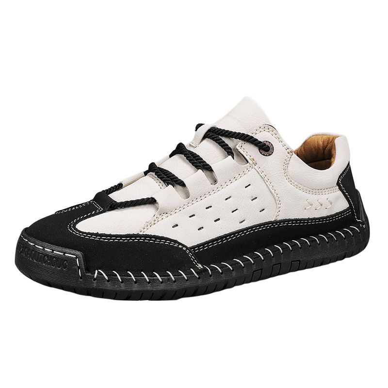 

Амортизирующие, износостойкие, низкие повседневные туфли для мужчин Green feet, Black White
