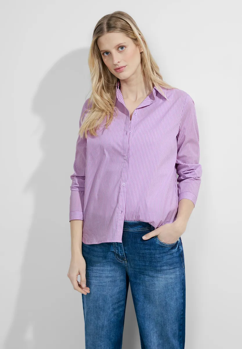 

Блузка-рубашка Cecil с полосатым узором, цвет Sporty Lilac