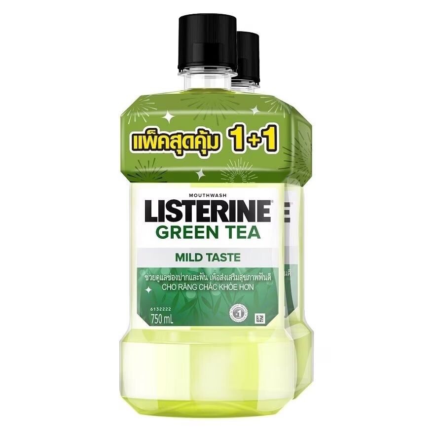 

Listerine Ополаскиватель для рта Зеленый чай без алкоголя 750 мл. Двойной пакет, Green