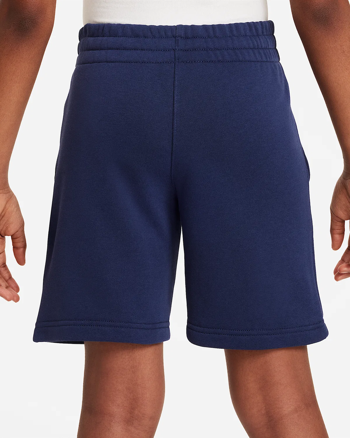 Детские шорты Nike Sportswear Club Fleece из французского флиса, Midnight Navy/White — фото 4