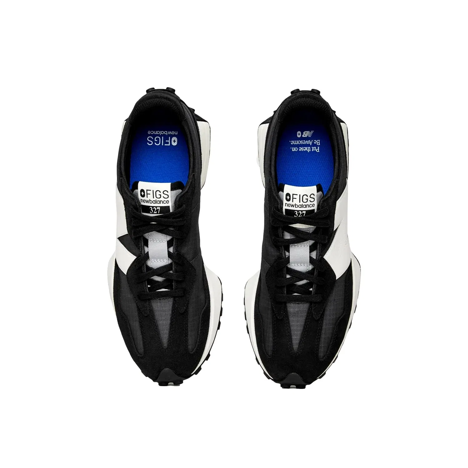 Мужские кроссовки New Balance 327 Black / White U327FB — фото 2
