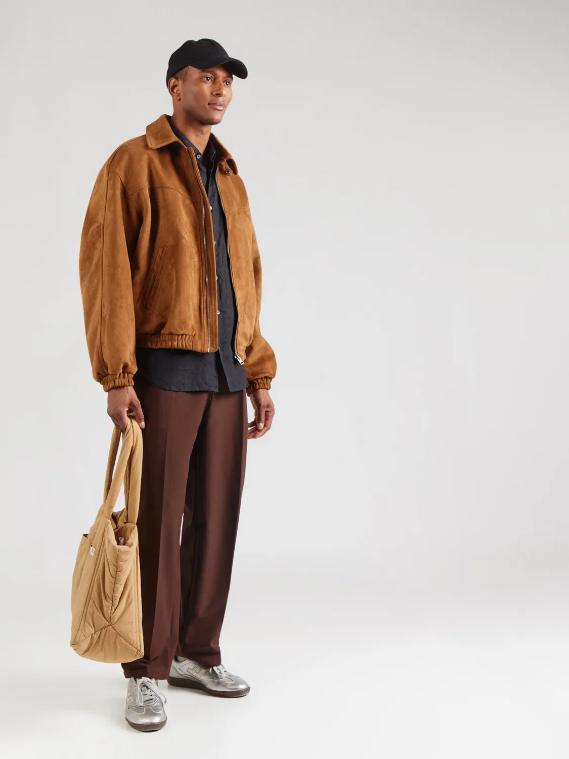 Рубашка Gap Comfort fit на пуговицах, черная — фото 4