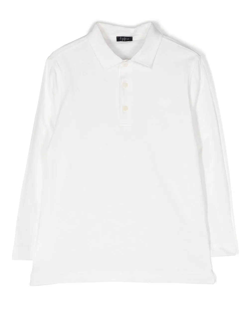 

Рубашка поло с длинными рукавами и вышитым логотипом Il Gufo, белый