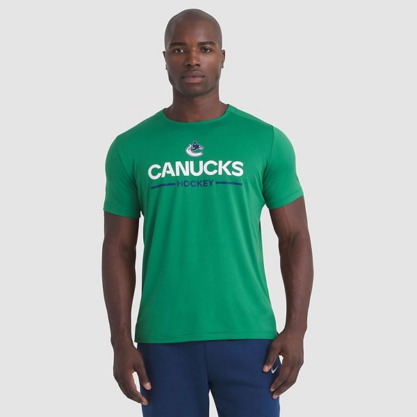 

Мужская зеленая футболка vancouver canucks authentic pro rink tech Fanatics