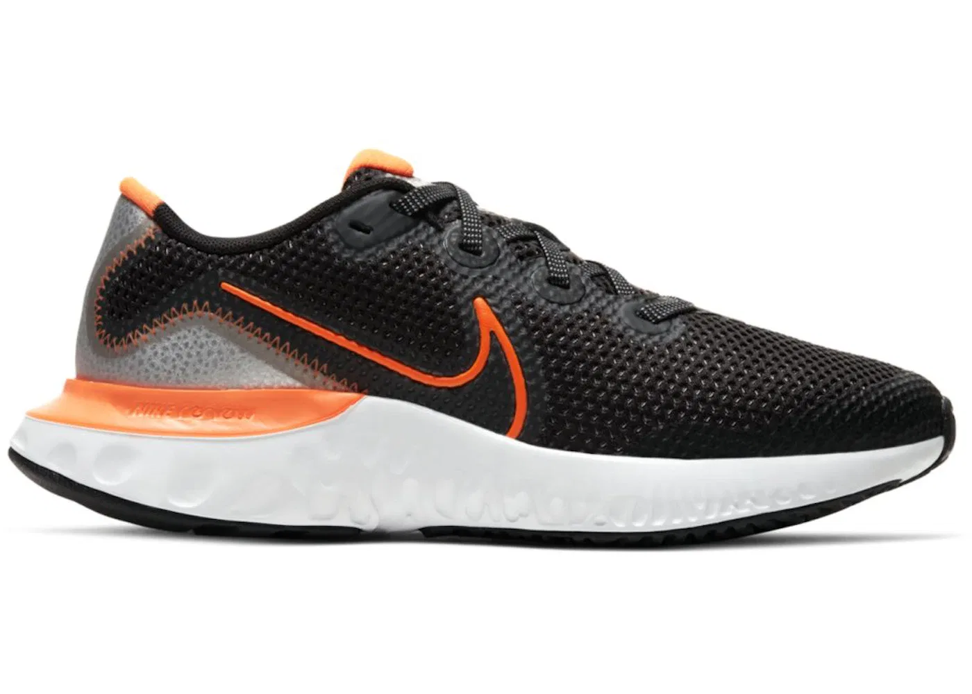 Детские кроссовки Lifestyle Nike Renew Run, Black/Chrome/Particle Grey/Total Orange