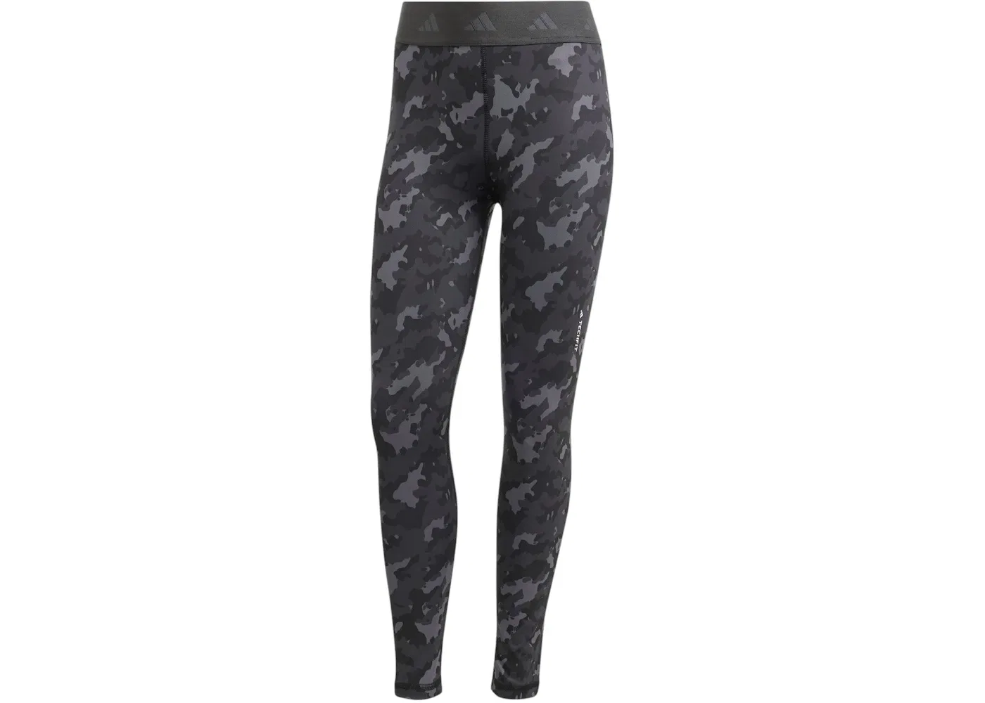 Женские леггинсы с принтом Techfit Camo Adidas, Grey Six/Carbon